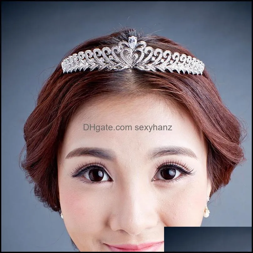 Hair Clips & Barrettes European Bride Crown Wedding Dress Headdress Accessories Engagement Jewelry