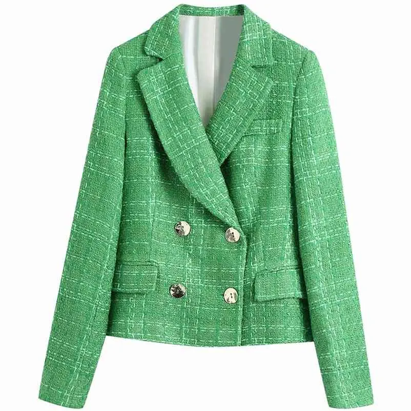 Slim Kobiety Zielony V Neck Długi Rękaw Płaszcz Spring-Jesień Moda Damska Vintage Kobieta Single Breasted Blazer 210515