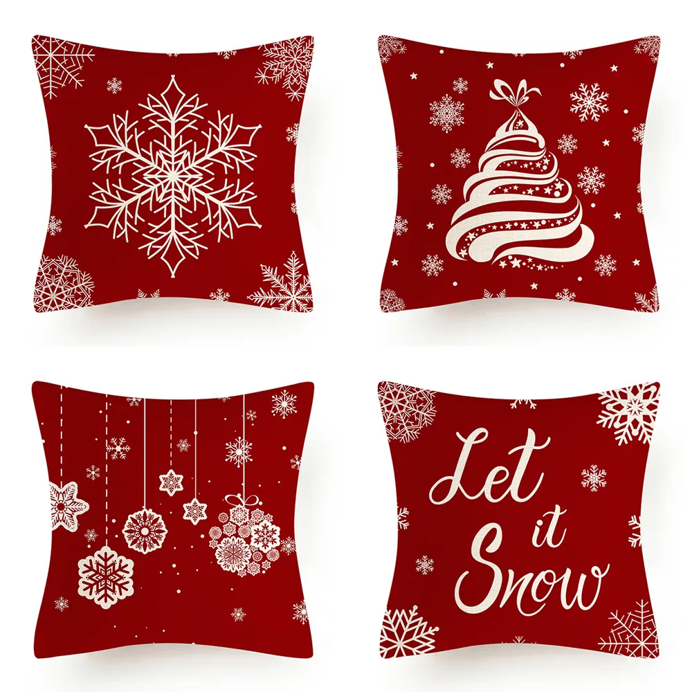 Eksplozja Boże Narodzenie Czerwony Pościel Uścisk Pillow Case Amazon Moda Styl Wakacje Home Decoration Pillowcases Sofa Poduszki Pokrywy