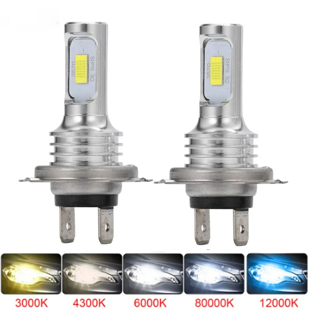 H4 H7 H11 H16 LED Car Headlight Bulb Beam Kit 12V 80W High Power Car Fog Light 6000K Auto Headlight Bulbs 12000LM