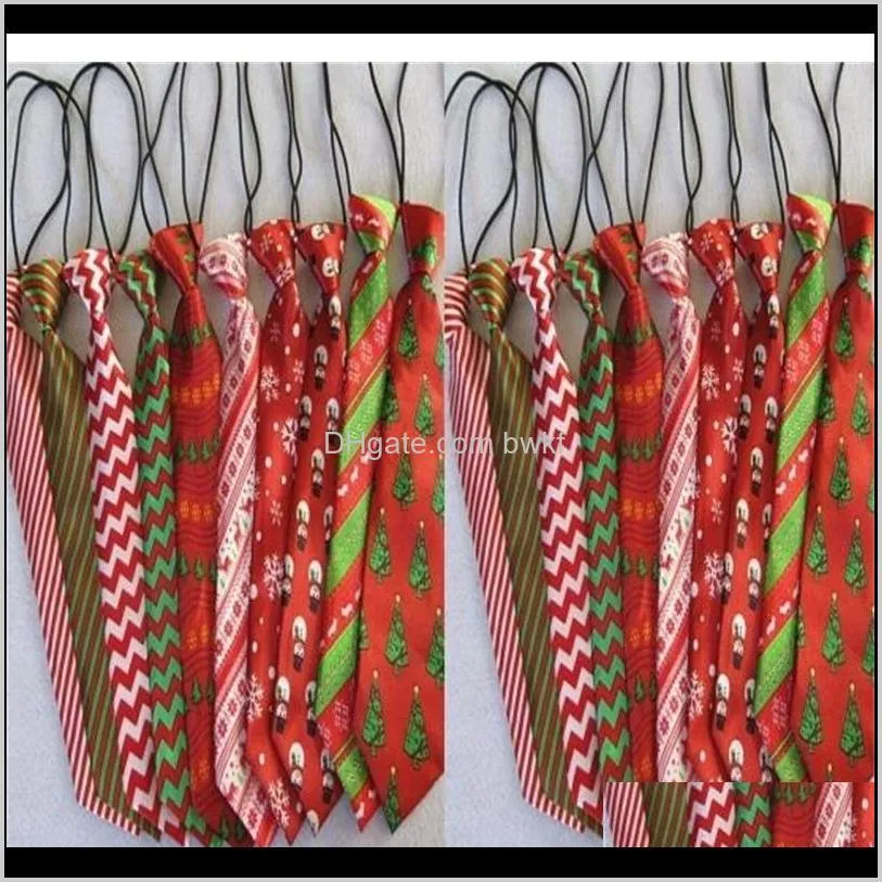 50pc/lot christmas holiday large dog neckties for big pet dogs ties supplies neckties dog grooming supplies y0206 201128