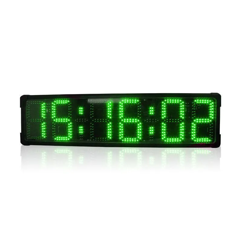 벽시계 - 단일 양면 8 "대형 야외 방수 경주 타이밍 시계 LED 디지털 카운트 다운 스포츠 전자