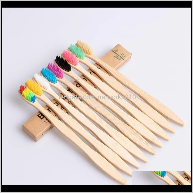 bamboo toothbrush environmental protection log brush bamboo carbon grinding point silk toothbrush travel hotel tooth brush