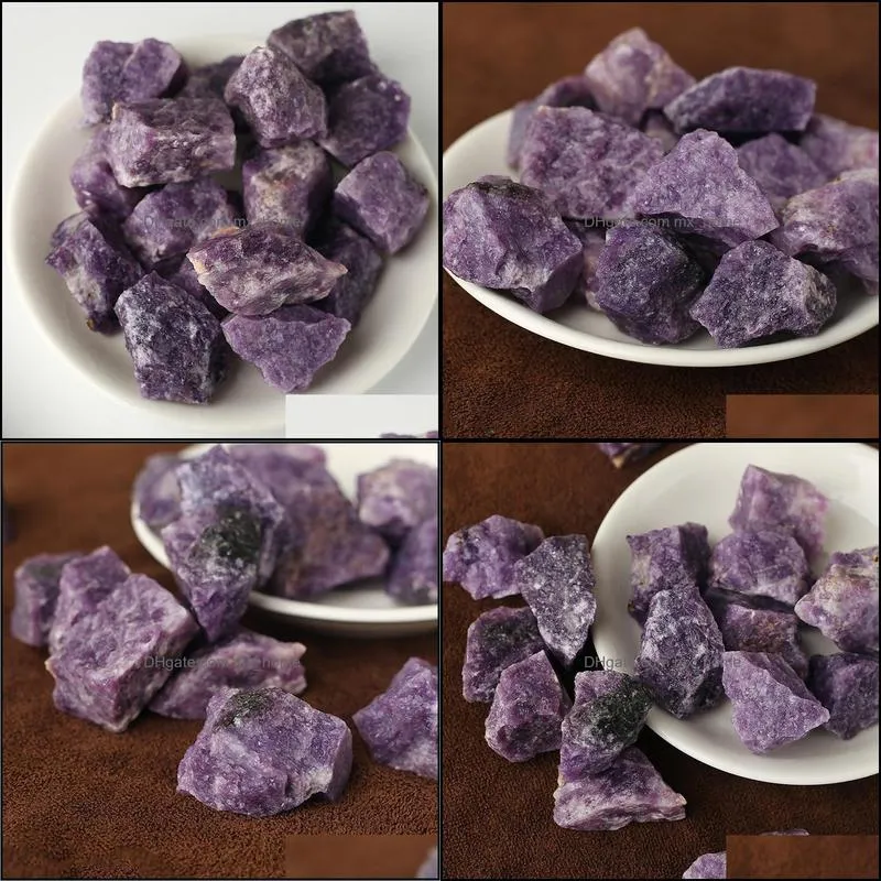 Sell High Quality Lepedolite Stone Healing Rough Crystal Purple Mica Mineral Specimen For Home Decor Decorative Objects & Figurines