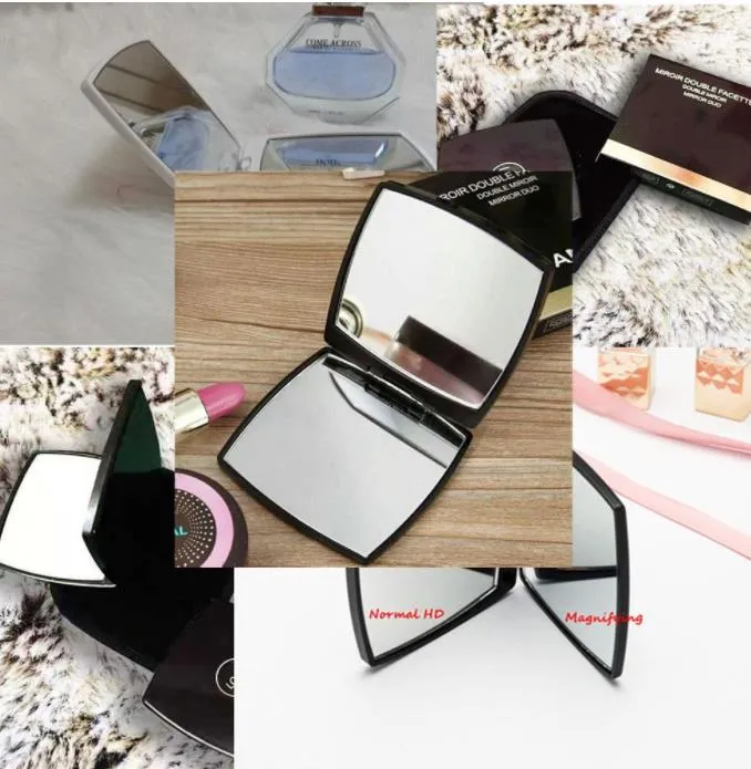 Miroir et miroir de maquillage HD portables de Miroir HD portable 2019 Classic FLIPING Miroir de maquillage HD avec Boîte de Baggift Flannelette pour le client VIP