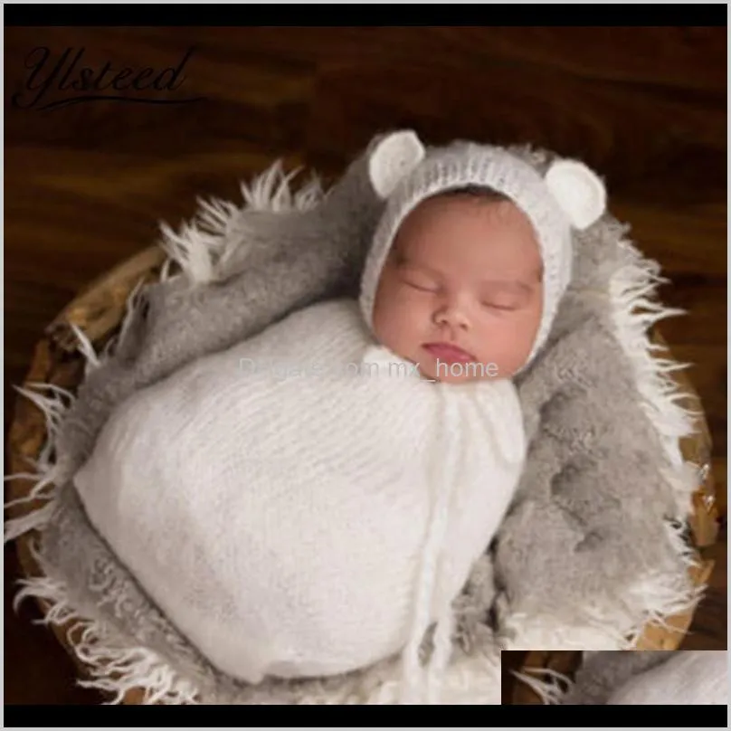 Taschen Kinderzimmer Bettwäsche Baby Kinder Mutterschaft Drop Lieferung 2021 Häkeln weicher Schlafsack Schlafsack Mohair Bär Hüte gestrickt Born Wraps Baby Pog