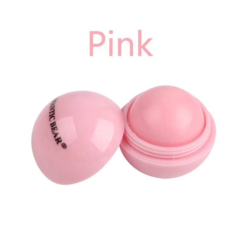 Brand New Fashion Round Ball Natural Organic Embellish Lip Balm Lips Care 6 color fruit flavor lipgloss gloss lipstick