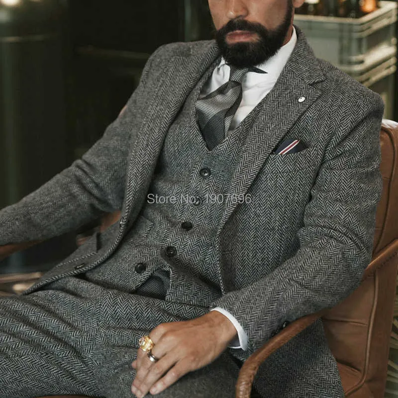 Herringbone wedding best sale suit
