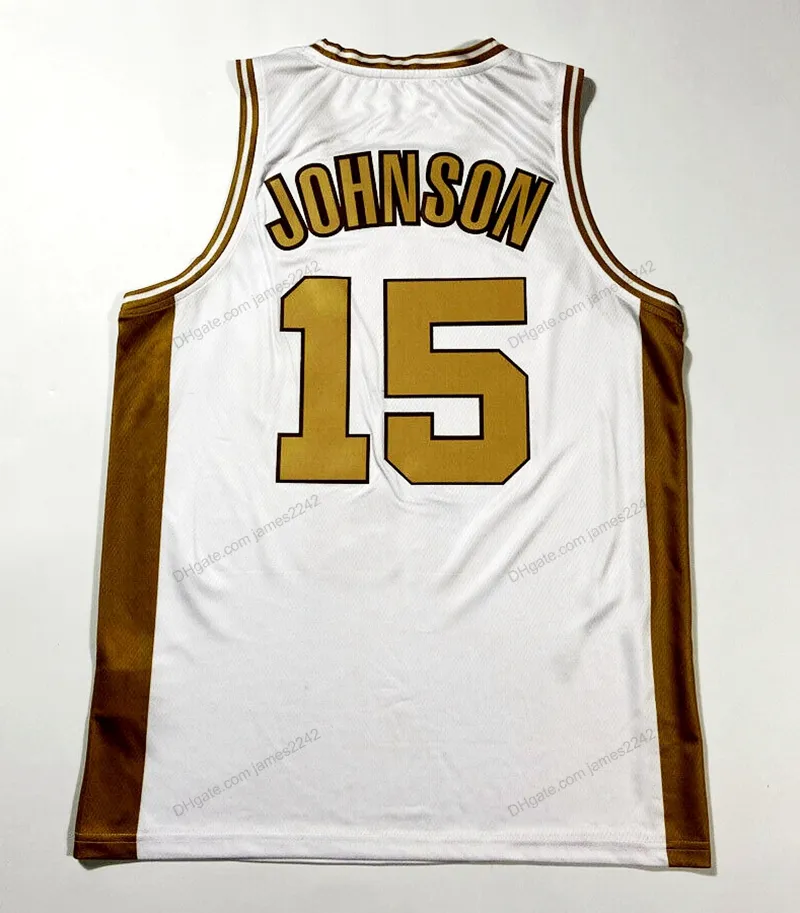 Custom Magic Johnson 15 Basketball Jersey Stitched White Size S 4XL Any Name And Number Top