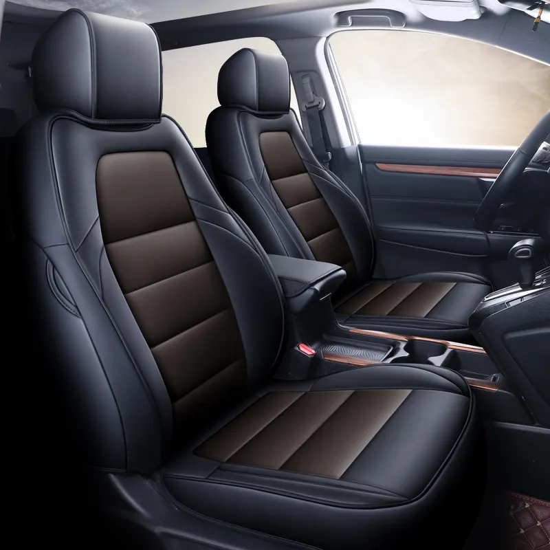 Universal Breathable Faux Leather Front Seat Covers For Honda - Anti-Slip, Cushioned, UV Resistant