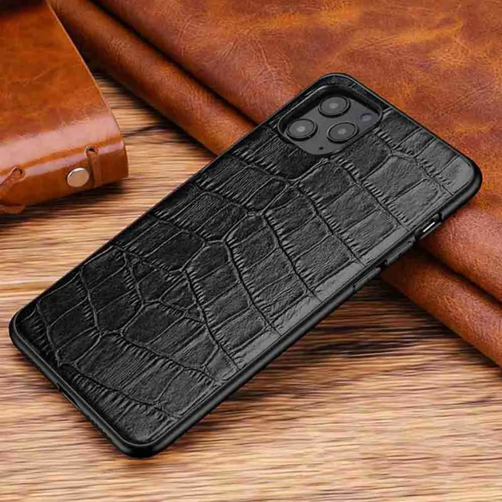 Äkta läderfodral För Iphone X 11 12 Pro Fodral För XS Max SE Cover Anti Fall Coque För Iphone XR 7 8 Plus 12Mini Fodral