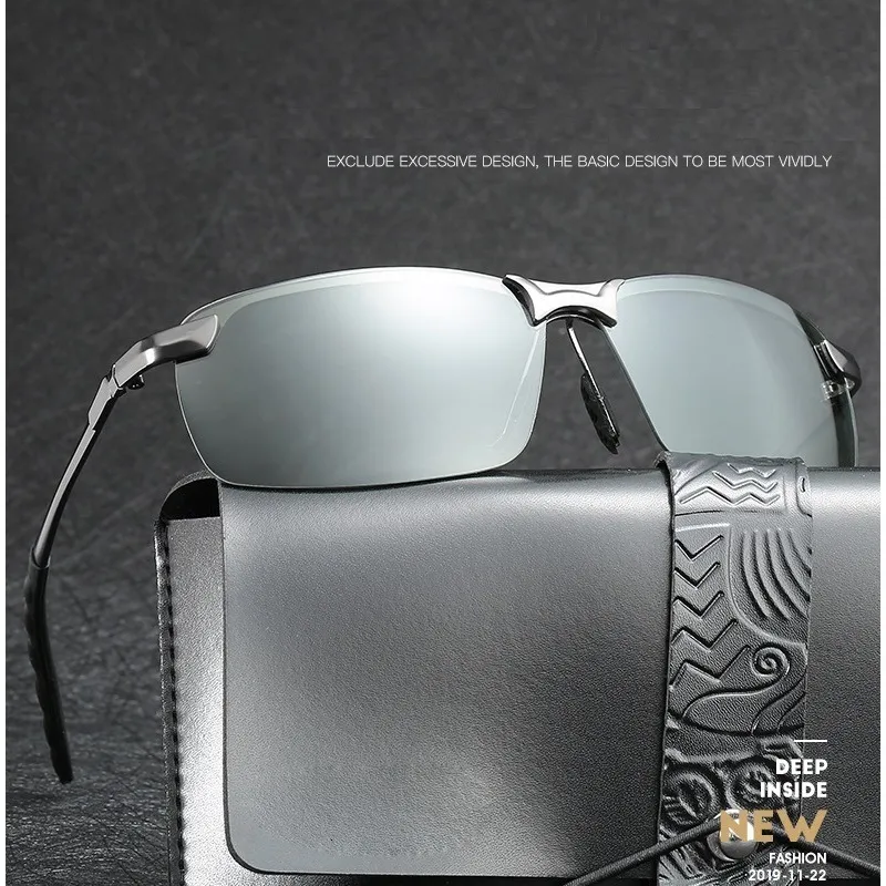 Men Polarized Driving Sunglasses Chameleon Male Change Color Sun