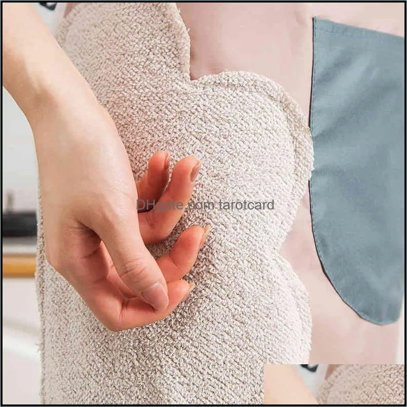 Hand Rubbing Apron Waterproof Oil-proof Sling Cartoon PVC Antifouling Stylish Simplicity Large Storage Pocket European Fashion