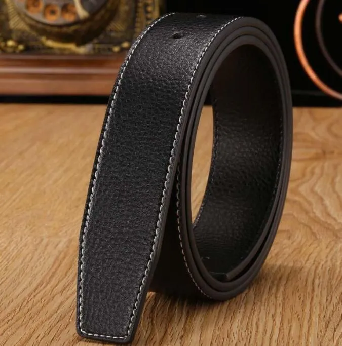 New Men Designers Belts Classic Fashion Letture Smooth Buckle Womens Mens Leather Belt Width 3.8cm
