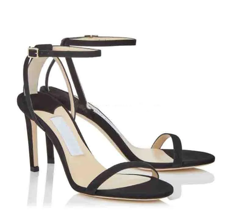 Sommer-Damen-Sandalen mit rotem Boden und PVC-Riemen, Damen-High-Heels, eleganter Damen-Gladiator, luxuriös, schwarz-weißes Leder, EU 35–43