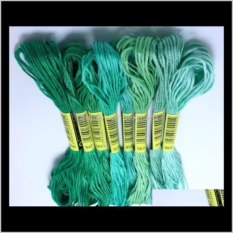 200/100/50 similar dmc cross stitch cotton embroidery thread floss sewing skeins craft 447 colors available1