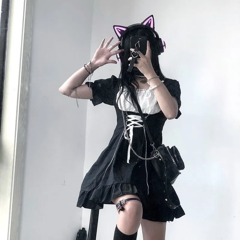 IMVAL / Gothic Maid Dress Maid Tagged 