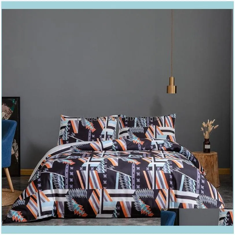 Bedding Sets 2021 Set American Style Duvet Quilt Cover Pillowcases Twin Queen Size Flower High Quality