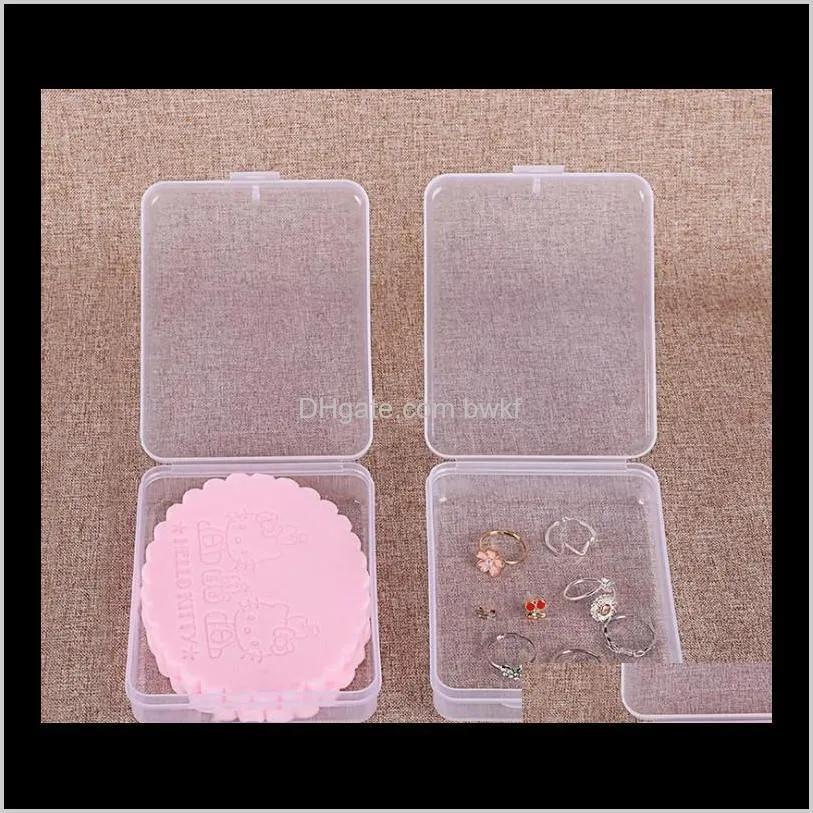 plastic storage containers boxes rectangle mask case empty transparent make up organizers package portable mascarilla jewelry