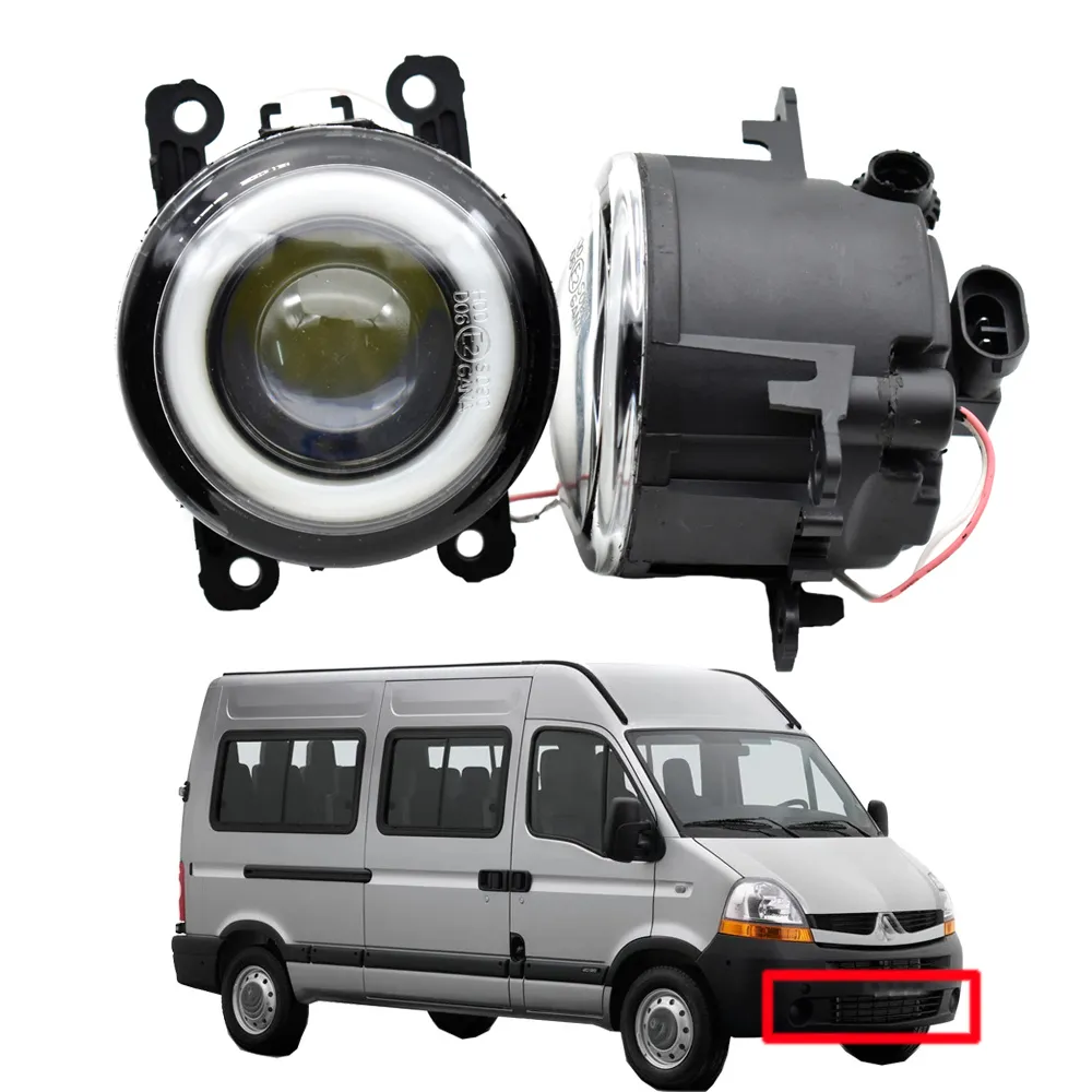 Противотуманный фонарь 2 штуки Светодиодный DRL Высококачественные противотуманные фонари Angel Eye 12V H11 для Renault Master II 1998-2010