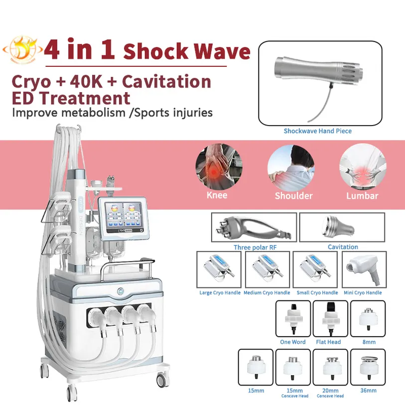 Rehabilitation Cryo Shock Wave Machine For Physiotherapy Pain Relief Therapy Device Extracorporeal Shockwave With Good Price