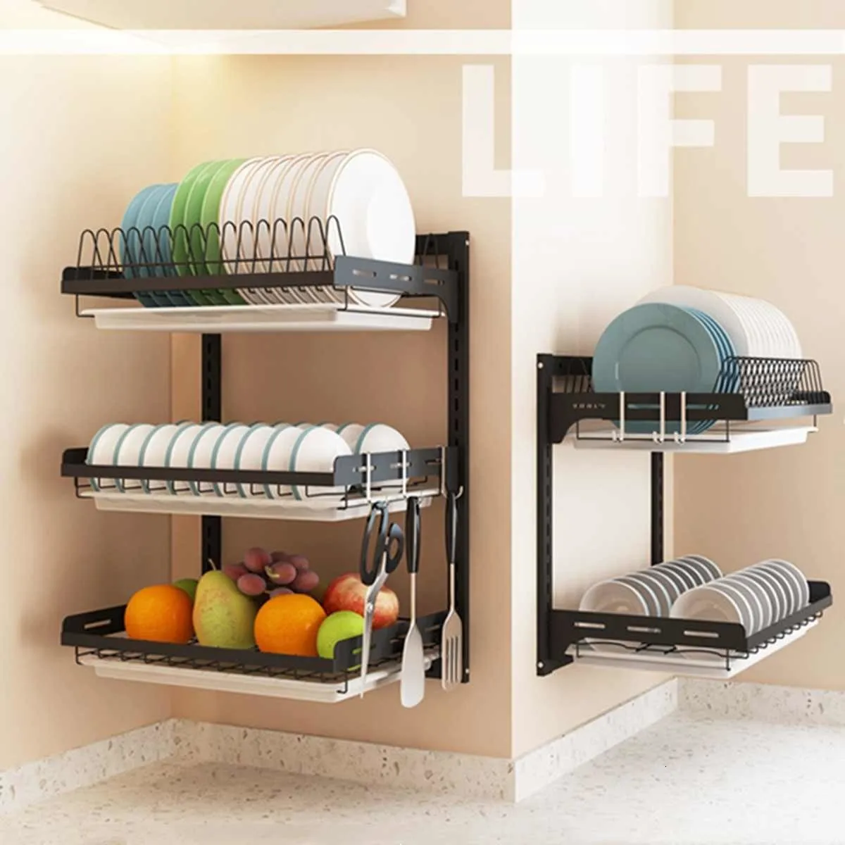 Wall Mount 304 Stainless Steel Kitchen Dish Rack With Cutlery Cup, Kitchen Dish  Drainer Rack, And Drying Rack Organize Your Kitchen With Ease T2003210G  From Ai810, $106.88