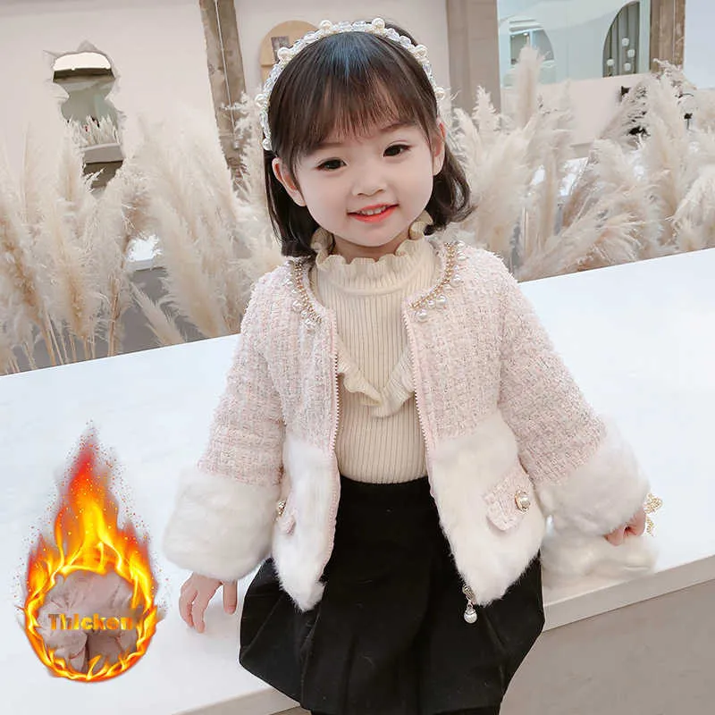 JiAmy Veste Fausse Fourrure Fille - Manteau à Capuche Pelucheux Oreilles Lapin, Chaud Et Doux 9 Mois à 5 Ans