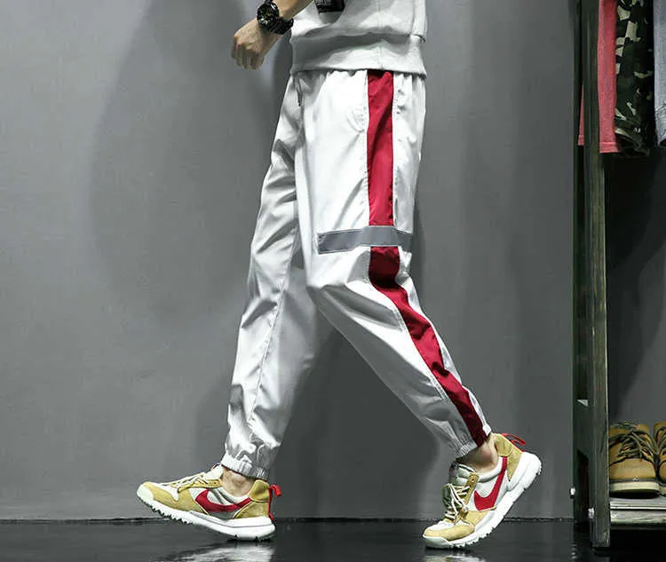 2020 Reflective Mens Streetwear Hip Hop Sweatpants Casual Track Harem Pants  Homme Jogger Patchwork Trousers Y0927 From Mengqiqi04, $12.51