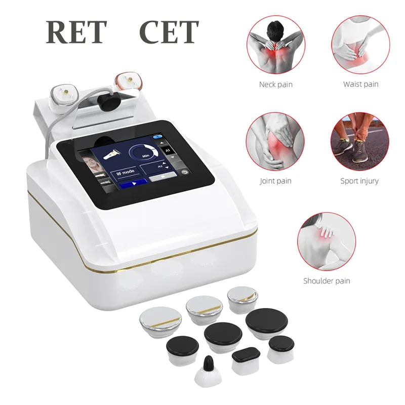 Professionell Tecar Therapy Diatermy Machine Ret Cet RF Body Pain Relief Equipment för kliniker och sportanvändning