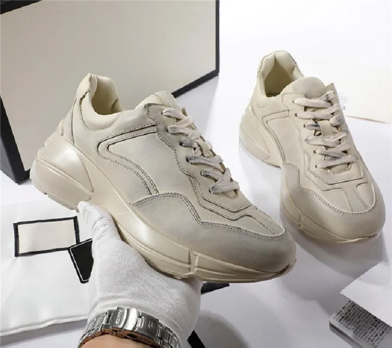 Y10A Najnowsze prawdziwe skórzane damskie i mężczyźni sneakers szkoleniowe buty wysokiej jakości mody przypadkowi płaskie wyścigi