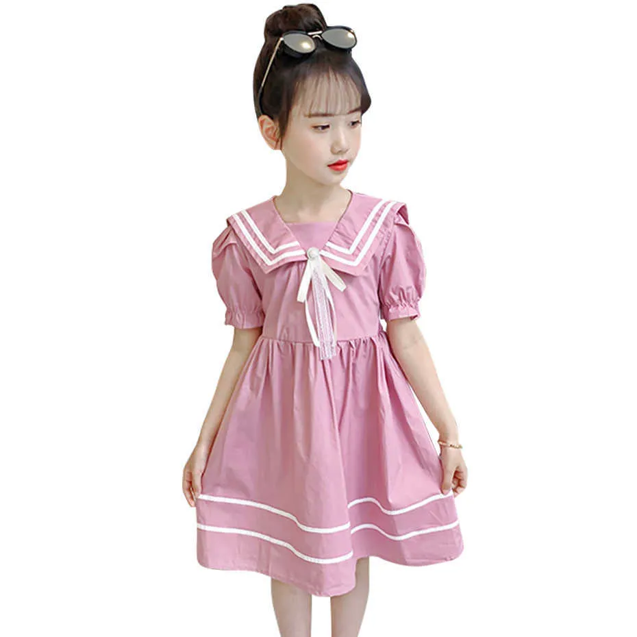 Robe Fille Big Bow Party Patchwork Enfants Costume D'été 6 8 10 12 14 210528