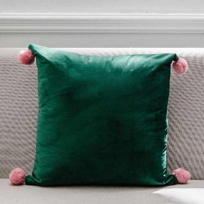 Cushion/Decorative Pillow Nordic Velvet Chair Home Cushion Decorative Back-seat Pillows Recliner Office Backrest Pad