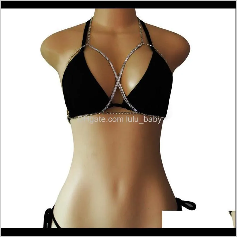 sexy crystal body chains summer  chain fashion bikini body accessories jewelry for women and girls