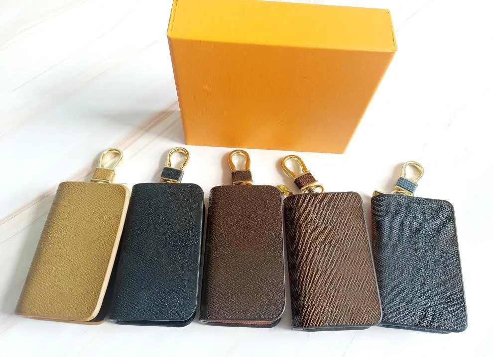 Klasynie Lanyards Luksusowy projektant Klapa Wysokiej jakości klasyczna kwadratowa paczka zero portfela z pudełkiem w talii powieszonej 2021