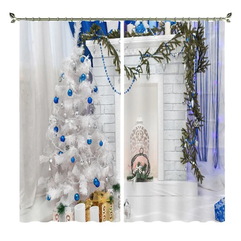 Curtain & Drapes Babson White House Christmas Tree Digital Printing DIY Advanced Custom Po
