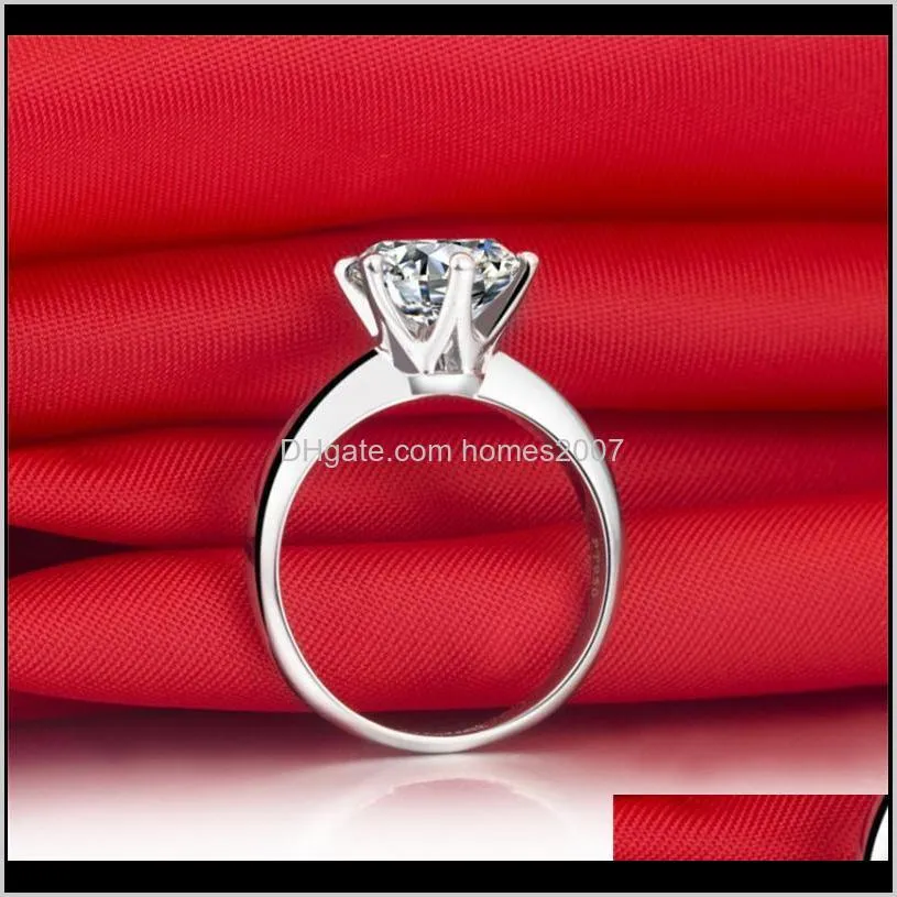 solid platinum pt950 ring diamond engagement rings for women promise lady vvs1 d color cluster