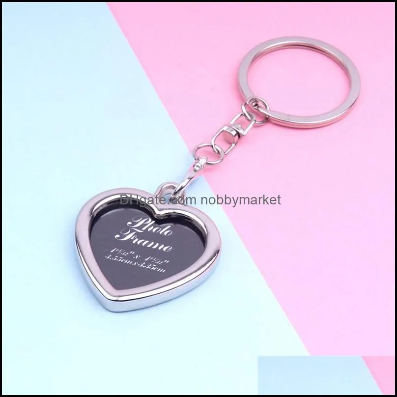 Creative Photo Frame Couple Keychain Personality Photo Frame Key Chain Creative Gifts 5 Styles Key Ring Can Be Customized Lettering