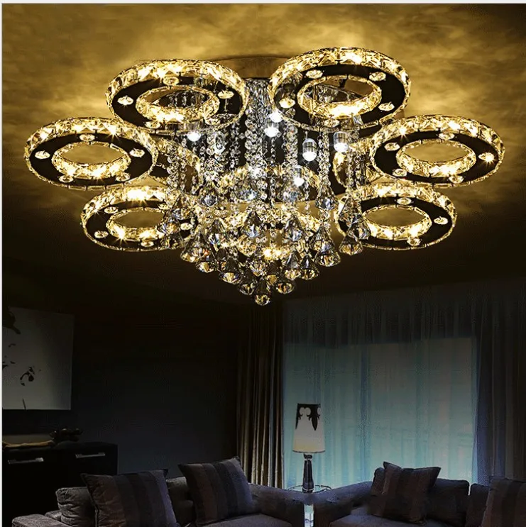 현대 LED 크리스탈 천장 조명 거실에 대 한 Luminaria Teto 크리스털 천장 램프 가정 장식