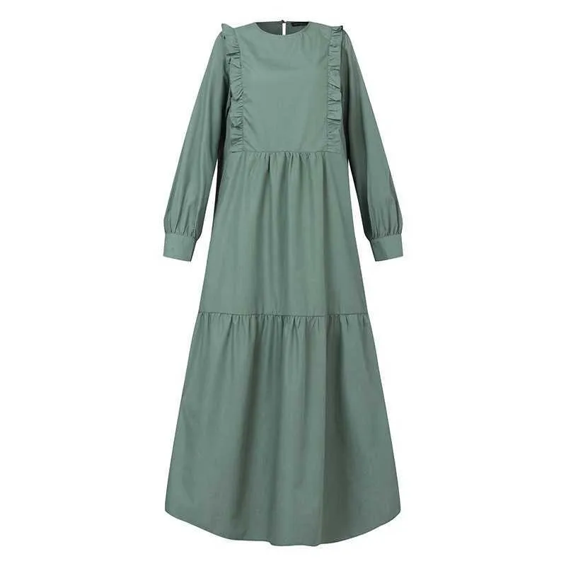 knee length dresses for ladies Muslim Women Satin Abaya Dress With Midi Wrap – Urgarment