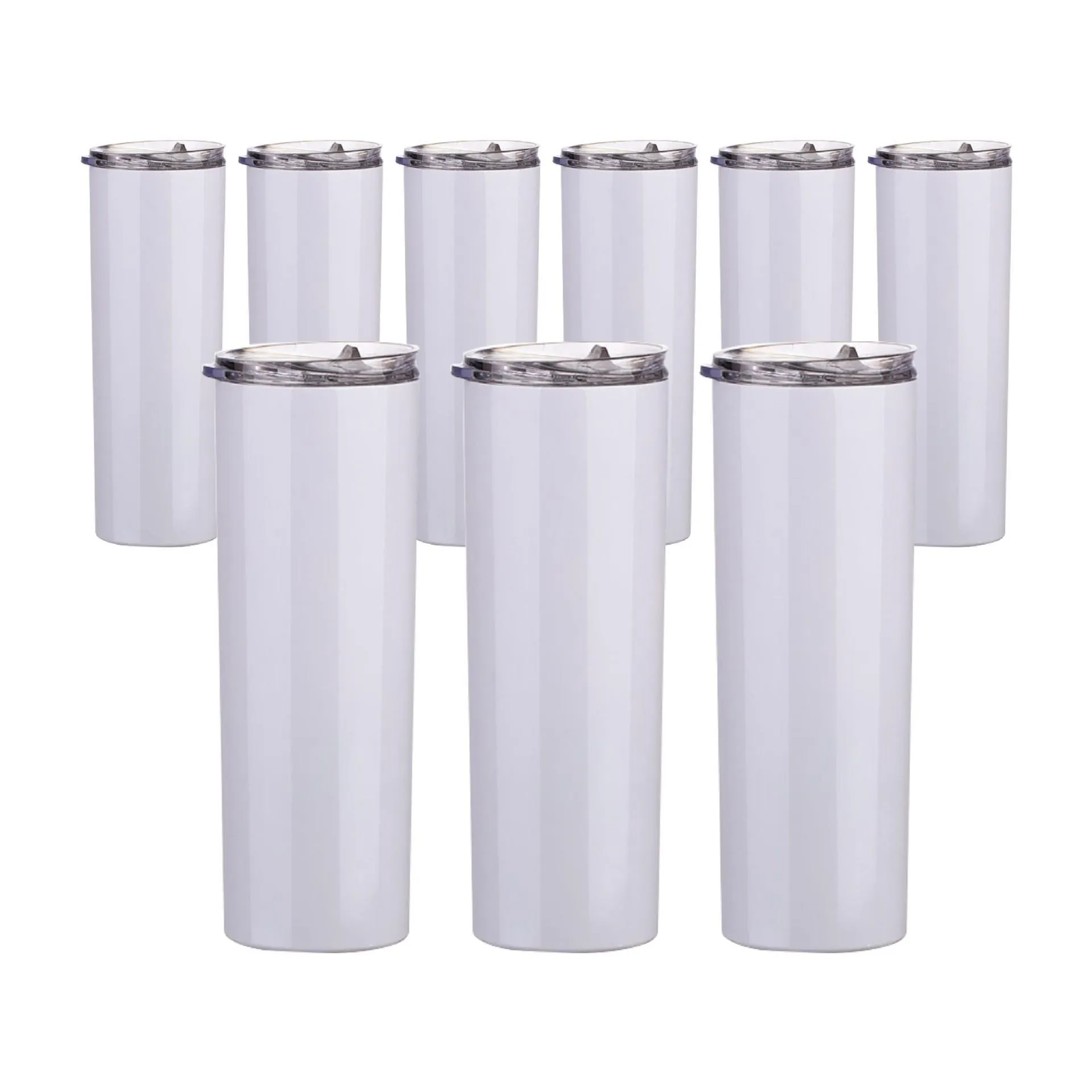 Sublimação em linha de tumblers retas 12 15 20 oz de aço inoxidável xícaras de carro copos de viagem canecas isoladas garrafa de água wll710