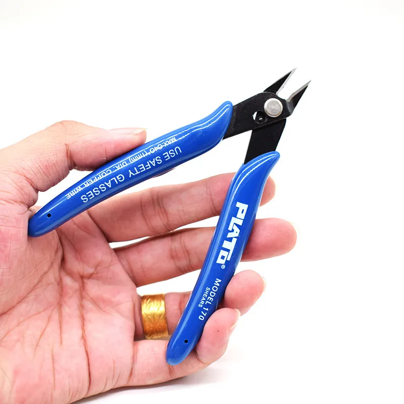 Pince Coupante Diagonale Acier Chrome-vanadium - Taille 13,5 Cm, Capacité Fil Cuivre 2,0 Mm, Poignée PVC Ergonomique