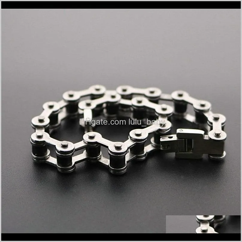 punk stainless steel bicycle bracelet fashion simple rock men titanium steel jewelry