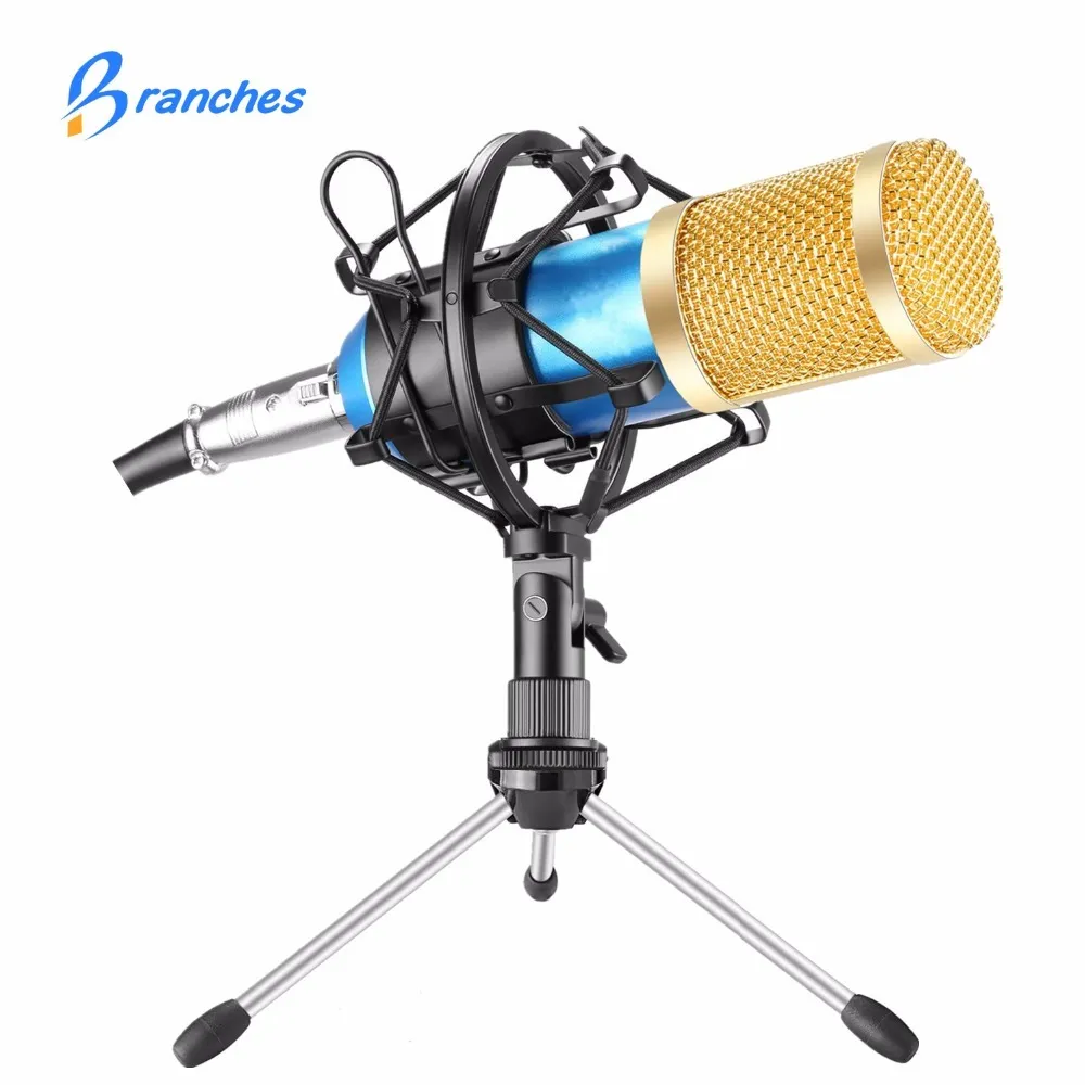 BM800 Mikrofon Condenser Sound BM 800 Microphone With Shock Mount Radio Braodcasting Singing Recording KTV Karaoke