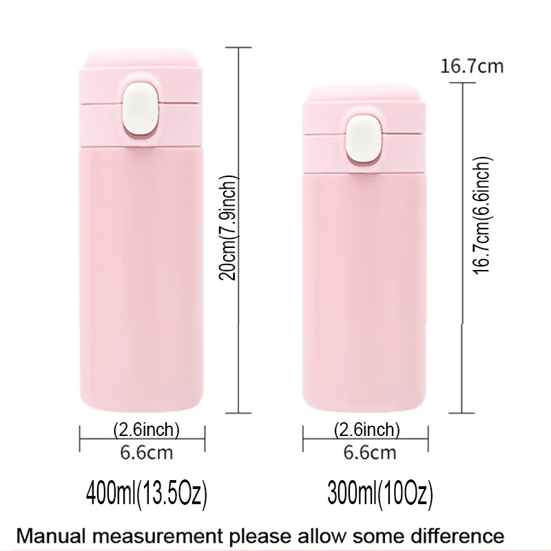 Smart Kids Stainless Steel Pea Thermos Tumbler Water Bottle Temperature Display Bounce Lid Vacuum Flask Coffee Cup Sublimation Blank Customize LOGO 10/13.5 Oz TH0041
