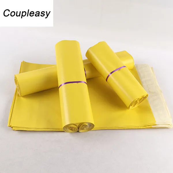 10pcs 7 sizes Yellow Plastic Envelope Self Adhesive Courier Storage Bags Postal Mailer Shipping Bag Express Packaging Envelopes