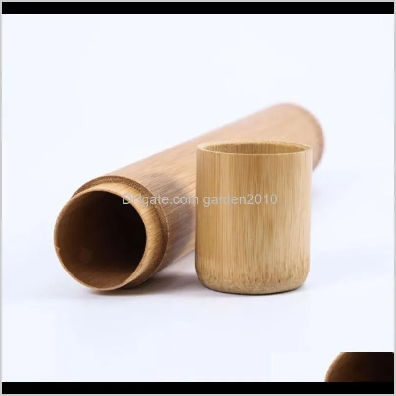 1pc empty toothbrush box bamboo tube eco friendly natural bamboo natural organic biodegradable for travel refillable bottles