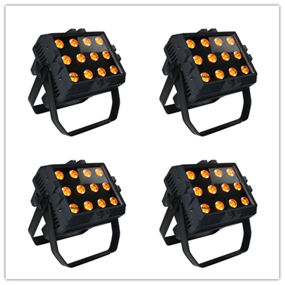 4pcs LED 무선 배터리 도시 색상 방수 12x18W RGBWA UV 6in1 야외 LED 벽 세탁기 파 수