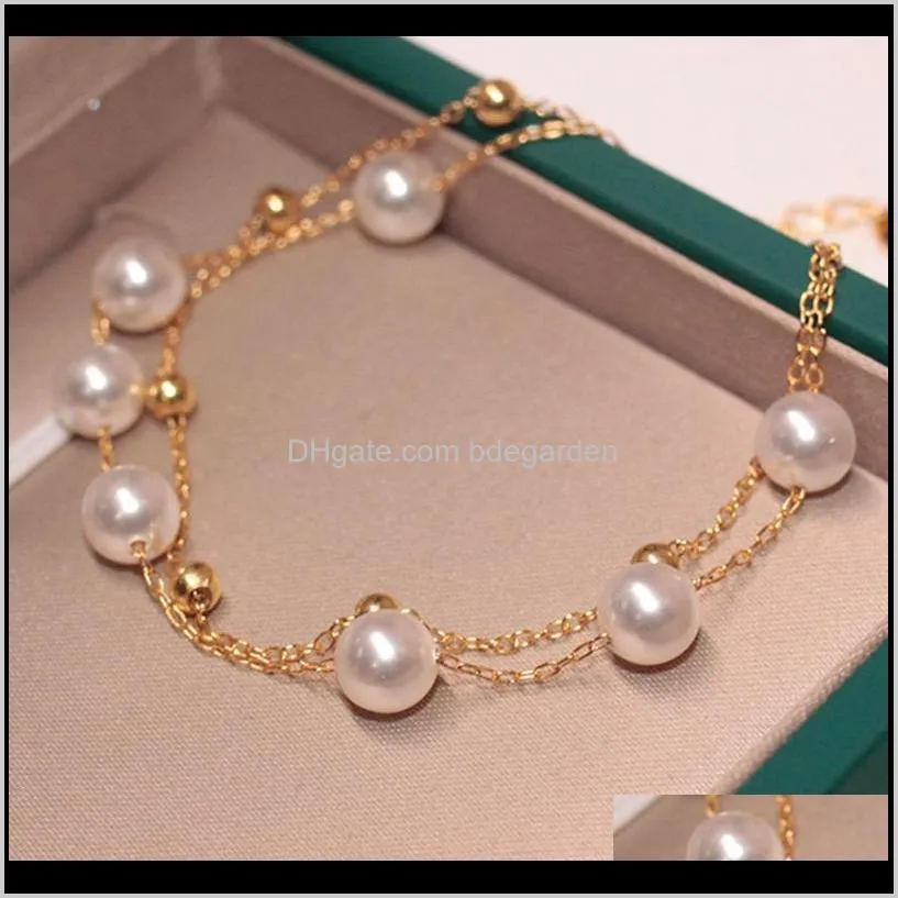fashion women chain bracelet double adjustable beads braslet friendship brazalete valentines day gift women accessories pulseira