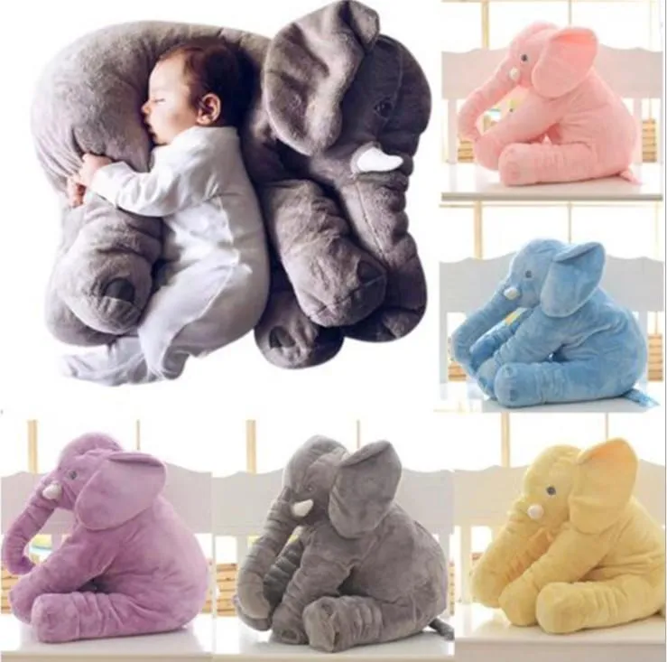 Lägsta Pricebest Quality Pillow 60cm 40cm Plush Elephant Toy Baby Sleeping Pad Soft Newborn Playmate Kids Leksaker och gåvor