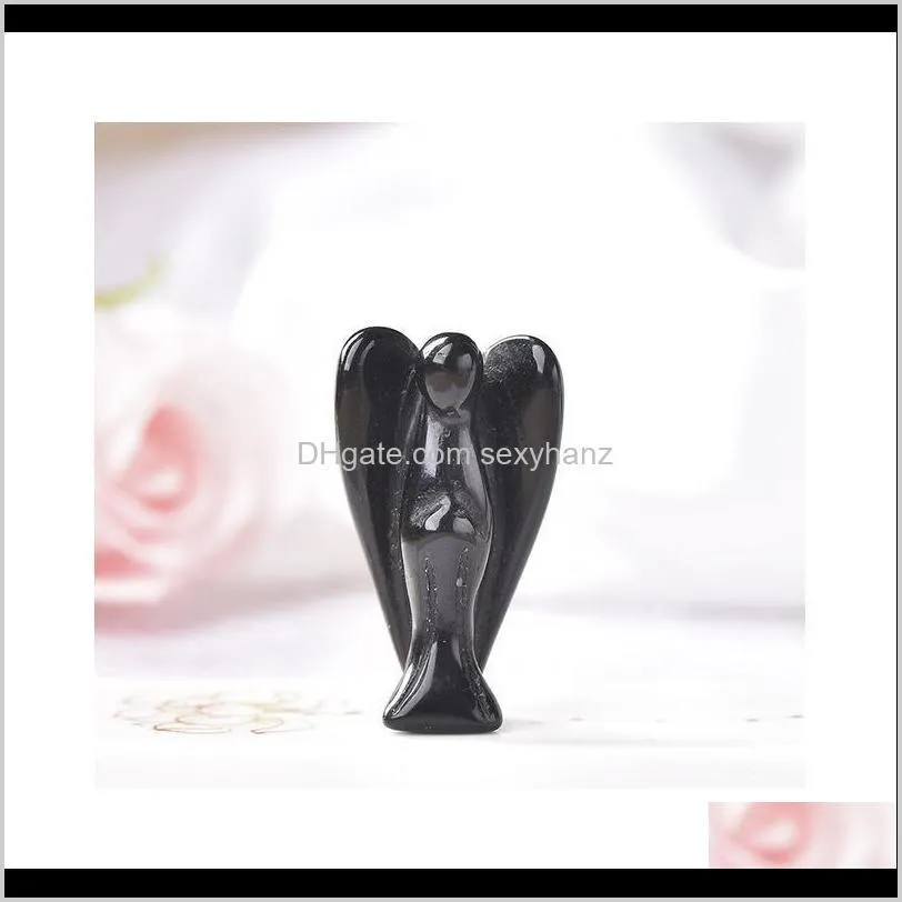 1pc natural amethyst angel gem pocket guardian healing sculpture home decoration study decoration cr qylicu